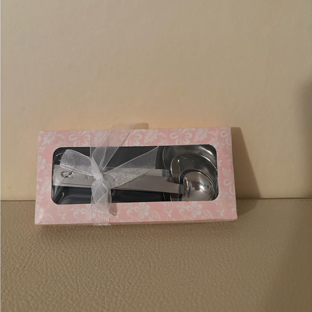 Nwt silver heart measuring spoons
